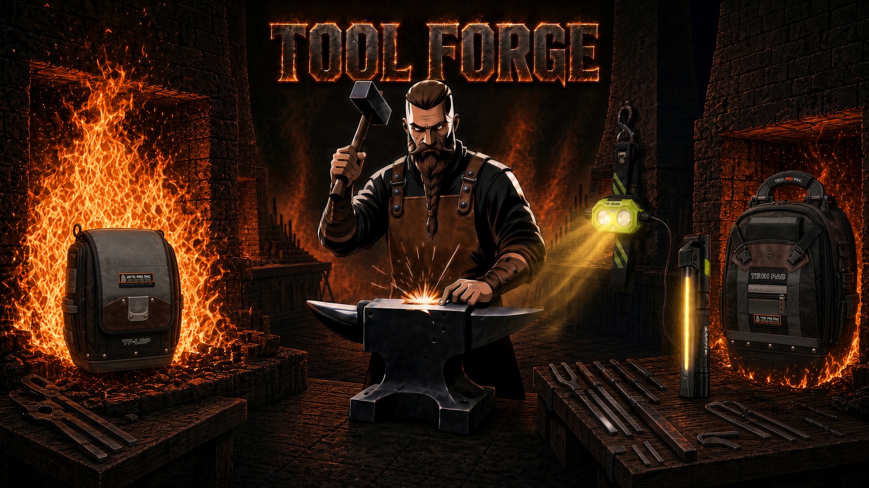 Le forgeron Tool Forge dans son atelier